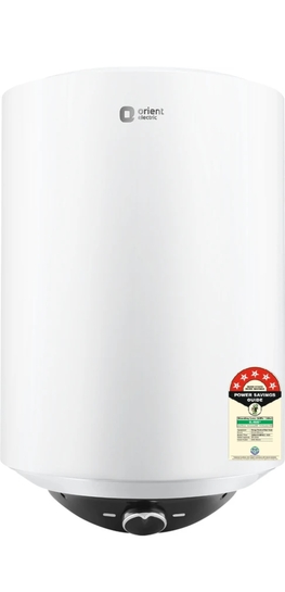 Orient Electric  25 L Storage Water Geyser (Cronos Pro | 5 Star BEE Energy Rating High-rise Compatible | SWCR25VMP8M2-WG, White, Black) (White, Black)