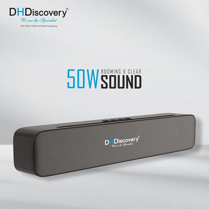 DH Discovery DH-440 Soundbar | 50W Wireless Bluetooth Soundbar with FM, USB, TF Card, AUX & Table Speaker Mode | 1800mAh Battery