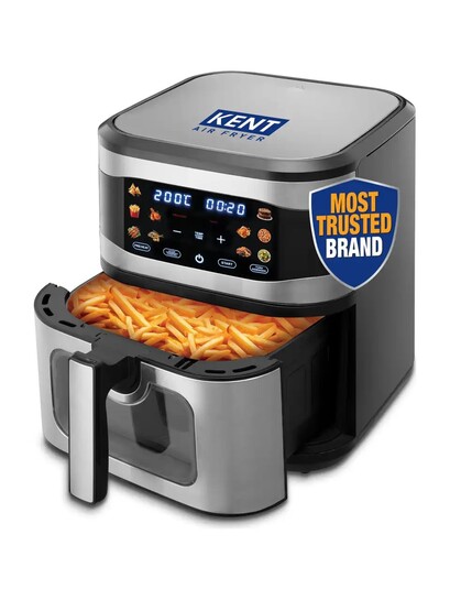 KENT Digital Air Fryer 8L | 1700W | Bake, Grill & Roast | Up to 80% Less Oil Usage | 7 Preset Menu