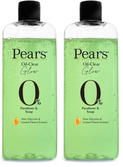 Pears Oil Clear & Glow Shower Gel, With 98% Glycerine, 100% Soap Free, Paraben Free, 250 ml (Pack of 2)