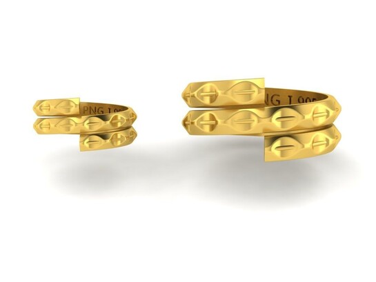 PNG 2.5gm 24 kt (995) Vedhani Gold Ring