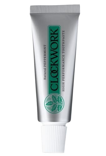 Sample @1rs Clockwork Natural Peppermint Toothpaste, Travel Size 8g | Nano Hydroxyapatite (nHAp) | Fluoride Free, SLS Free, Vegan