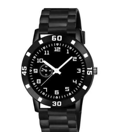 Black Dial Rubber Strap Stylish Analog Watch for Men-GINIEE-PU-GINI-Blue_EE/DD ent._518