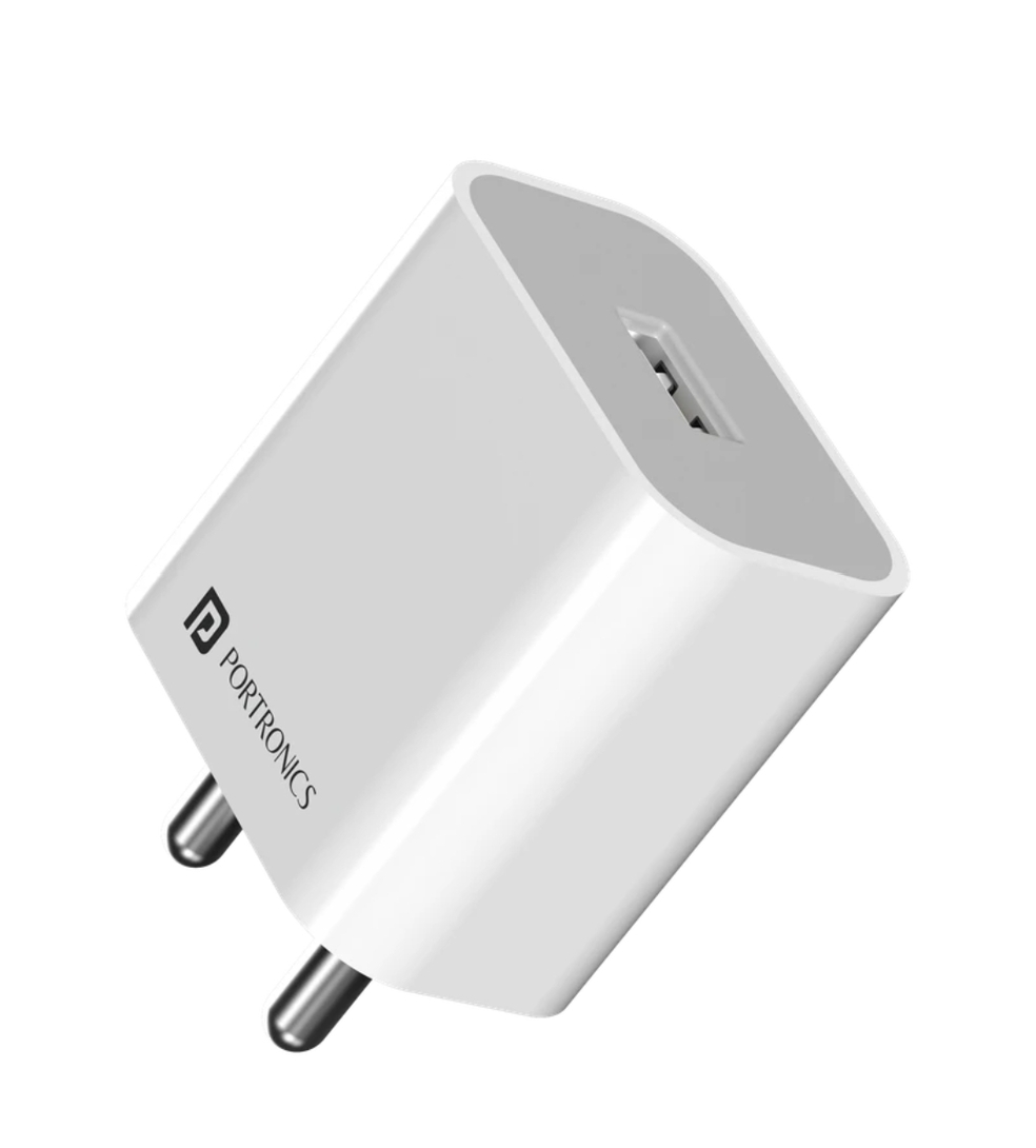 Portronics 12 W 2.4 A Wall Charger for Mobile (White) (location specific)
