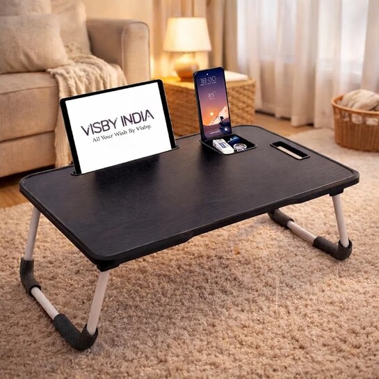 SPHENI Smart Multipurpose Foldable Laptop Table with Cup Holder