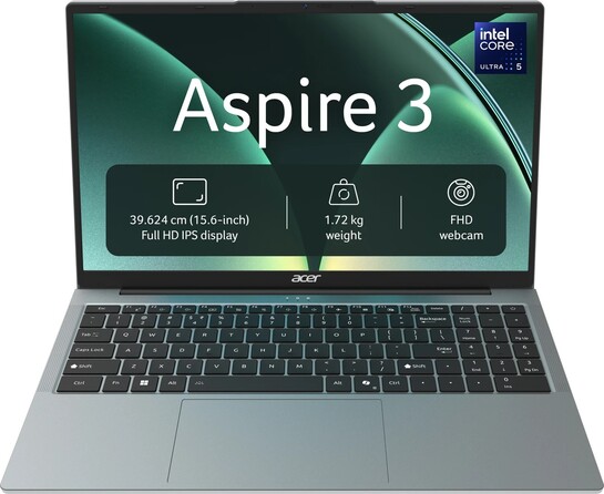 Acer Aspire 3 (2026) AI PC, Backlit Keyboard Intel Core Ultra 5 115U - (8 GB/512 GB SSD/Windows 11 Home) A325-55 Notebook 
