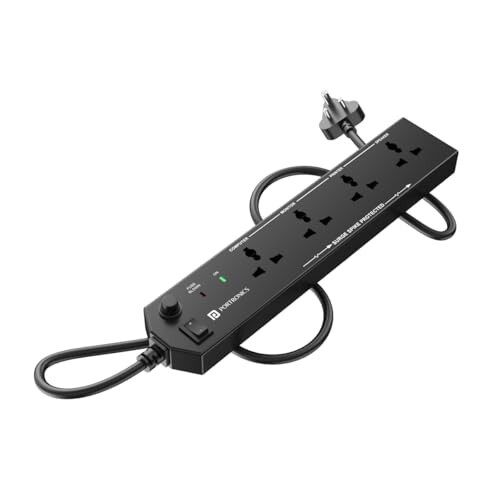 Portronics Power Plate 10 Extension Board with 4 Universal Sockets, 