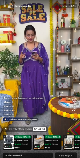 Flipkart LiveShop+ : Extra 15% on Home upgrade