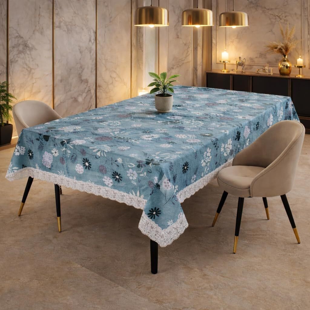 PVC Rectangular Dining Table Cover for 4 Seaters, 40x60 Inches, Multicolour