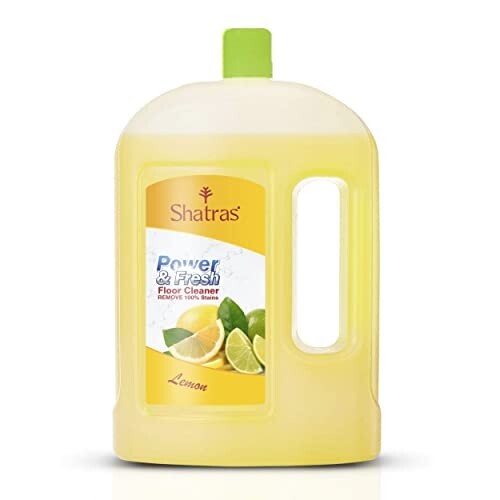 Shatras Lemon Power & Fresh Floor Cleaner 1 L – Multi-Surface Cleaner for Floors, Ceramic & Tiles | Removes Tough Stains and Provides Powerful Cleaning
