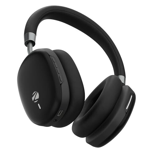Zebronics Silencio 200T Wireless Headphones, Hybrid ANC 48dB, Upto 100Hrs Playback, 40mm Drivers, Dual Mic ENC, BT v6.0, Gaming Mode, Dual Pairing, Touch Controls, App Support, AUX, Black