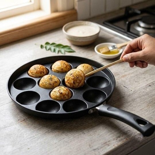 Home One Non-Stick Appam Patra 12 Pits 