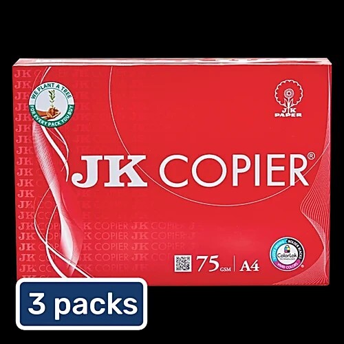 JK Copier A4 Paper 75 GSM, 3x500 pcs (Multipack),hyperlocal
