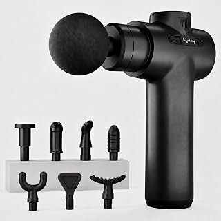 Lifelong LLGM109 Percussion Massage Gun for Pain Relief – Deep Tissue Electric Massager with 6 Speeds & 8 Heads   