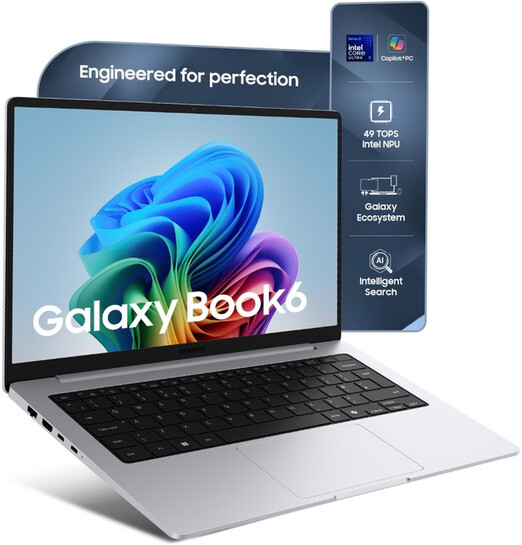Samsung Galaxy Book6 Intel Core Ultra 5 Series 3 325 - (16 GB/512 GB SSD/Windows 11 Home) NP740VJG Thin and Light Laptop
