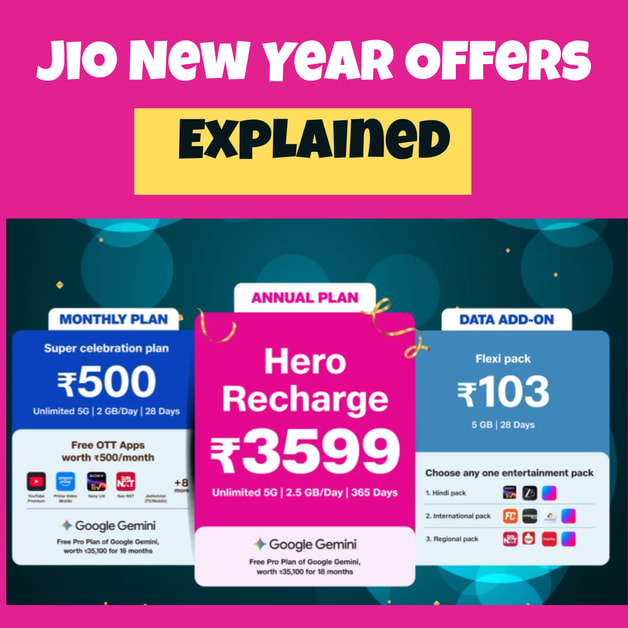 Jio New Year Offer: 2026 Plan with Unlimited 5G, Gemini Pro & OTT apps ...