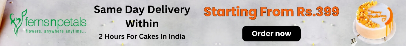 Ferns N Petals Cakes Banner