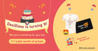 DesiDime Birthday Giveaway: Show Love Win Big!! Prizes worth Rs 1 Lakh 