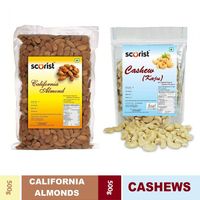 Dry Fruit Combo (Cashew 500g + Almonds 500g) @ Rs 719 | FREE Shipping | Flat 20% OFF