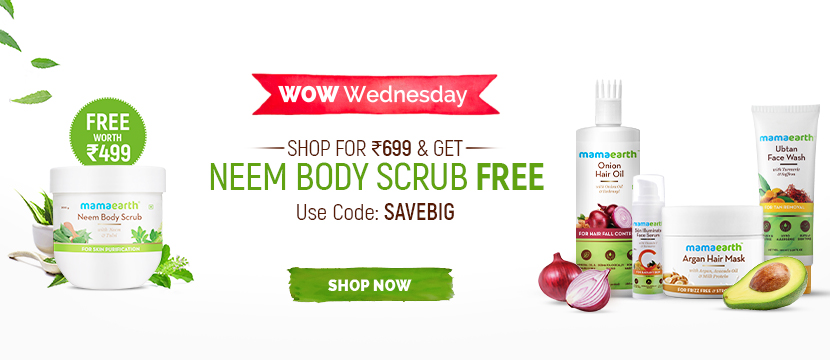 mamaearth neem body scrub