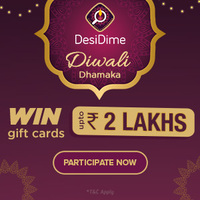 DesiDime Diwali Dhamaka - Win gift cards upto Rs 2 lakhs