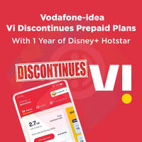 Vodafone-idea Vi Discontinues Prepaid Plans With 1 Year of Disney+ Hotstar