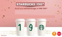 Starbucks offer : Buy Any Tall Beverage at just ₹190!