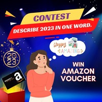 Describe 2023 in One Word - Win Amazon Vouchers