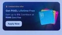 HDFC PIXEL Credit Card Now Lifetime Free (Limited Time)