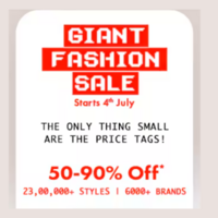 Ajio Giant Fashion Sale 2025: Up to 90% OFF + Coupons