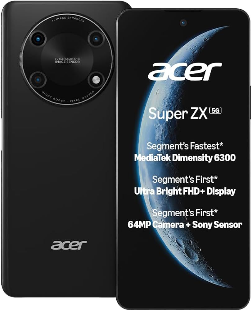 スマートフォン Acer Super ZX 5G Smartphone (6GB RAM, 128GB Storage) | 5000 mAh