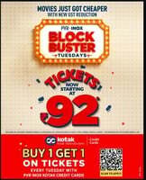 PVR INOX Blockbuster Tuesdays | Tickets starting from 92/149