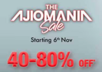 (Upcoming) Ajiomania sale up to 80% Off + Up To 15% Off on Bank offers (HSBC, IDBI) + Coupons (Nov 6 )