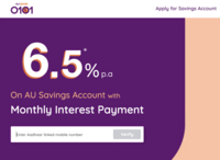 Get 6.5% On AU Savings Account | Min Bal 10L