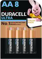 DURACELL Ultra Alkaline AA Battery (Pack of 8)