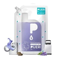 PUER Liquid Detergent Intense Clean French Lavender 1800ml Refill Pouch for Front & Top Load Washing Machine | Plant Based & Eco Friendly | Tough Stain Removal, Color Safe & Bleach Free