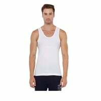 Rupa Bruno Round Neck Men's Vest, White - S Size (Location Specific)
