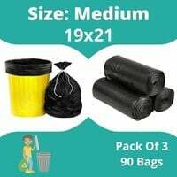 Steal Deal : Pack of 90  Garbage Bags  (M Size) at Rs 27/-