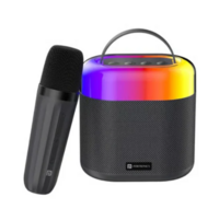 Portronics Dash 3 Bluetooth Speaker with Wireless Karaoke Mic (POR 2000, 16W, Black)