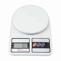 Suzec Kitchen Scale Multipurpose Portable Electronic Digital Weighing Scale | Weight Machine With Back light LCD Display | White |10 kg