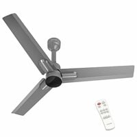 POLYCAB Wizzy Neo 1200mm 5-Star BLDC, Remote Ceiling fan for Living Room| 55% Energy Saving, 100% Copper, High Air Delivery, 6 Speed Setting, Free Installaion | 4-yr WarrantyGrey Chrome