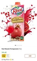 Real Masala Pomegranate (1 L) at 75% off 