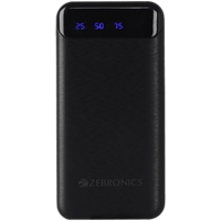 Bb : Zebronics MB10000S4 Power Bank - 10000 mAh, Black, 1 pc