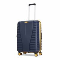 Aristocrat Medium Airpro Plus Check-in 66 Cm() 8 Wheel Spinners Trolley Bags for Travel Hard Case Luggage, Lightweight Bag with TSA Lock & Anti-Theft Zipper(Blue), Black