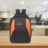 KILLER Medium 30 L Laptop Backpack Unisex Premium Quality, Office/College/School Laptop Bag  (Black, Orange)
