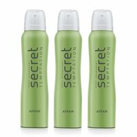 Secret Temptation Affair Deodorant for Women, 160ml each (Pack of 3)