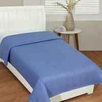 Dream Living 110 GSM Pollar Single Bed Blanket | Blue
