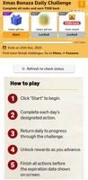 Xmas Bonaza Daily Challenge Complete all tasks and earn ₹300 back