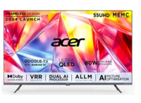 Acer Super Series 138.7 cm (55 inch) QLED Ultra HD (4K) Smart Google TV with Android 14 (Black) | MEMC | ALLM | VRR | AI Picture Optimisation | 80W PRO Speakers | GIGA Bass | Dolby Vision-Atmos (AR55QDXGU2875AT)