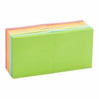 Amazon Basics 3x3 Inch Square Sticky Notes, Pack of 12 (600 Sheets), Multicolor, Reusable Adhesive, Ideal for Office, School, Home